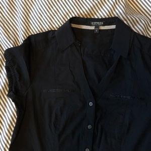 Small black Express blouse, button down
